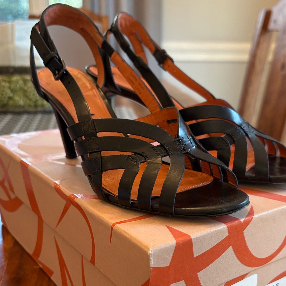 Via Spiga | Black Strappy Heels Size 6.5